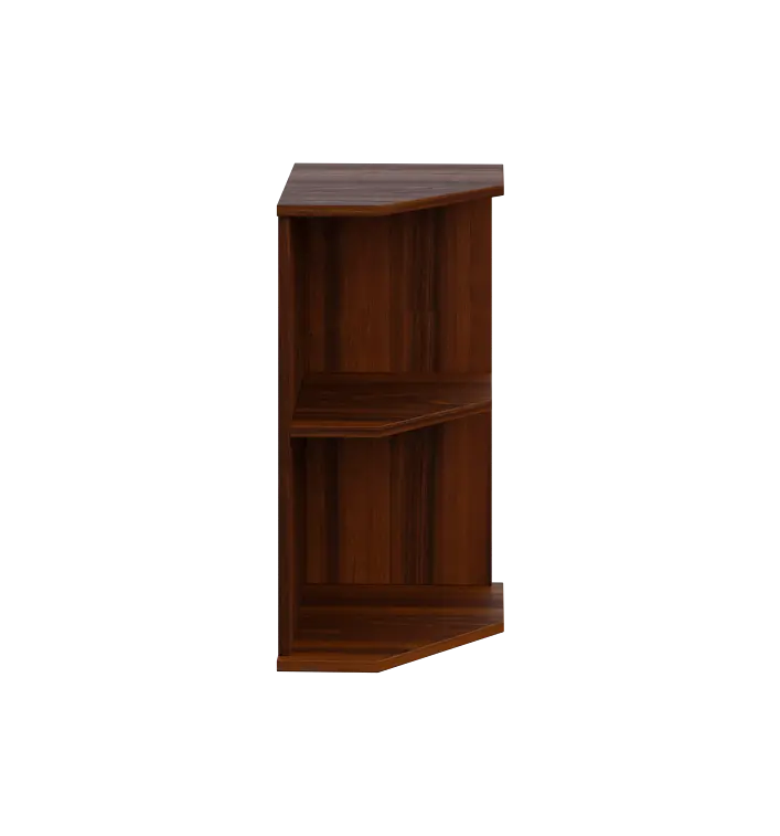 LZ 2 - 3 kancelářská skříň, rohová, pravá, 750x360x450, ořech královský